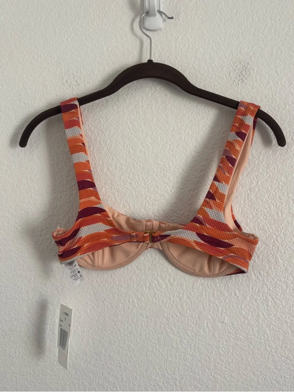 NWT L Space Women's Size Small Multicolor Shimmer Tori Underwire Bikini Top